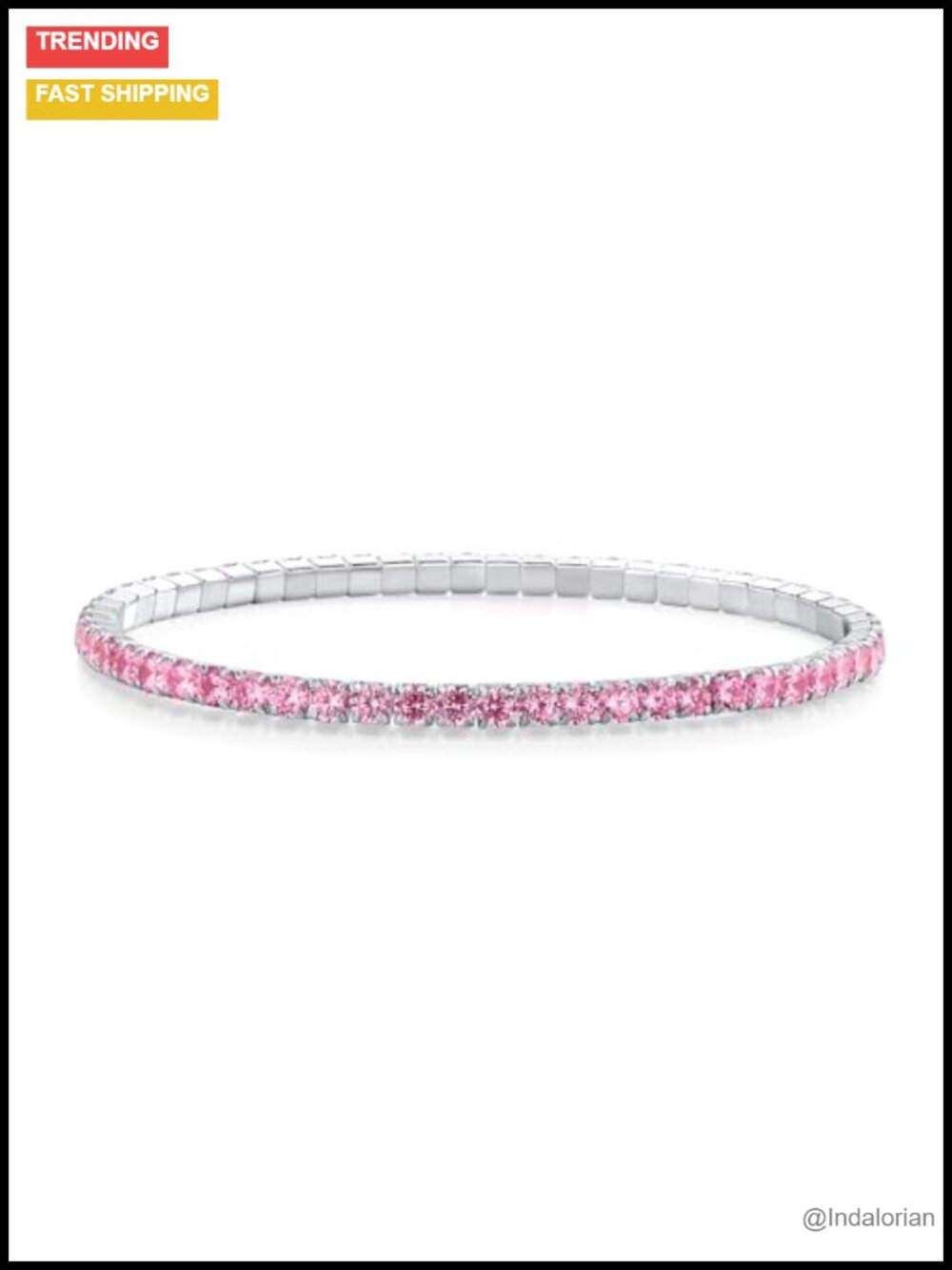 925 Sterling Silver Tennis Bracelet Dainty Adjustable Stackable